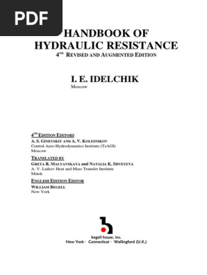 Handbook of Hydraulic Resistance by I. E. Idelchik | PDF