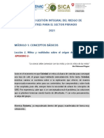 Lección 2 Mitos y Realidades Sobre El Origen de Los Desastres