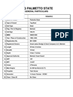 Palmetto State - Vessel Particulars