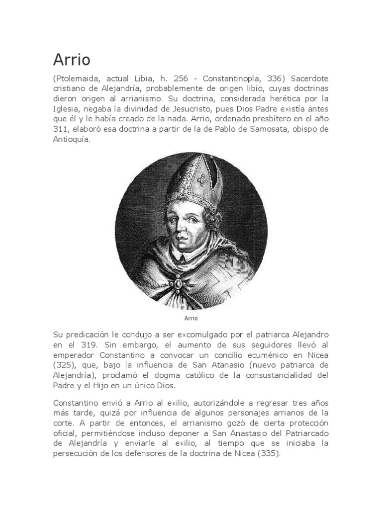 Arrio | PDF | arrianismo | Religiones mediterráneas antiguas