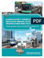 Planificación y Diseño de Una Movilidad Urbana Sostenible - Orientaciones Para Políticas