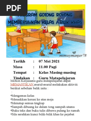 Program Gotong Royong Membersihkan Kelas Pdf
