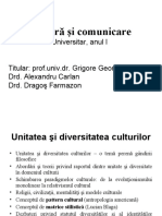 CURS (9) - 13.05-Unitatea Și Diversitatea Culturilor