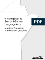 Manitoba K-Senior 4 German Language Arts Curriculum