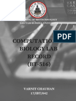  Computational Biology Lab File
