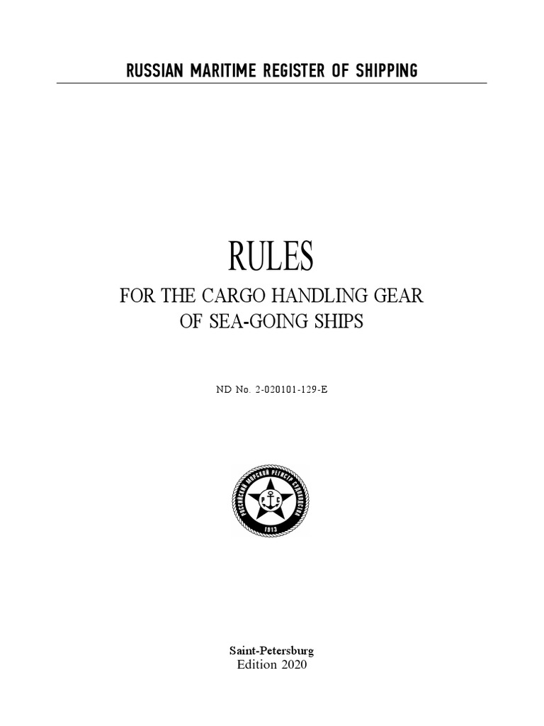 Cargo Handling Gear Rules 2020 | PDF | Crane (Machine) | Elevator