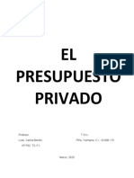 Presupuesto Privado