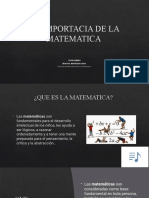 La Importacia de La Matematica