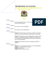 Constitution of The United Republic of Tanzania