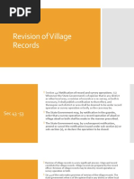 Revision of Village Records