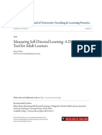 Measuring Self-Directed Learning: A Diagnostic Tool For Adult Learners