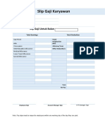 Employee pay slip details for month