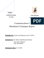 Communications-I Modulation Techniques Report: Submitted by