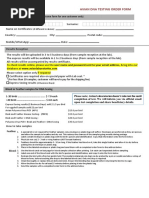 Avian Dna Testing Order Form: Customer Information (Each Submission Form For One Customer Only)