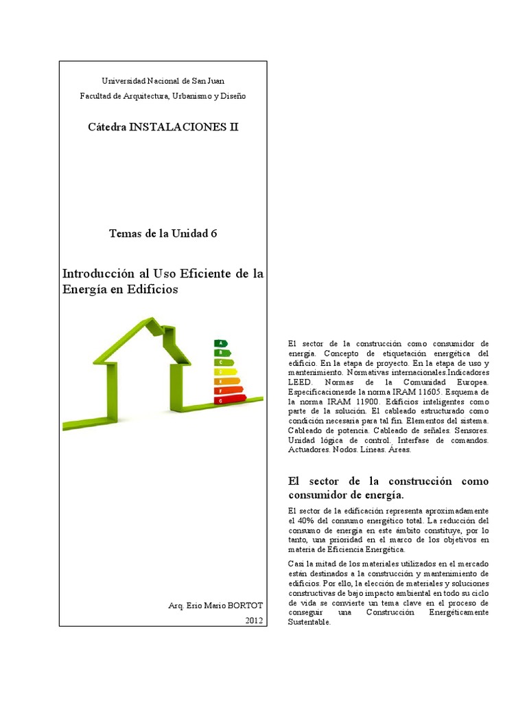 Eficiencia Energética en Edificios | PDF | Uso eficiente de energía ...