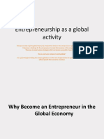 Entrepreneurship As A Global Activity