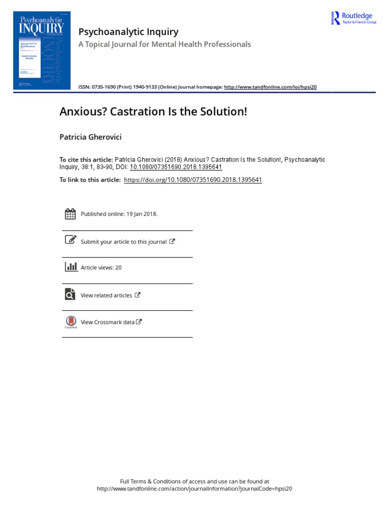 PI - Castration Complex Revisited | PDF | Psychoanalysis | Jacques Lacan