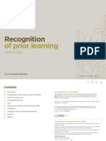 Recognition of Prior Learning Scheme Rules