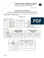 Guru Nanak Technical Exams Timetable