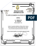 Certificado de Bomberos