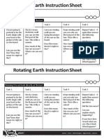 Monday 29th Rotating Earth Instruction Sheet