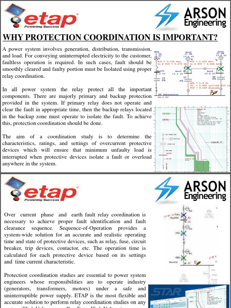ETAP Relay Coordination Study Overview | PDF