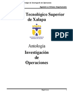 Antologia de Investigacion de Operaciones Sistemas Computacionales