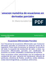 Solución Numérica de Ecuaciones en Derivadas Parciales: Dr. Mario González Cardel