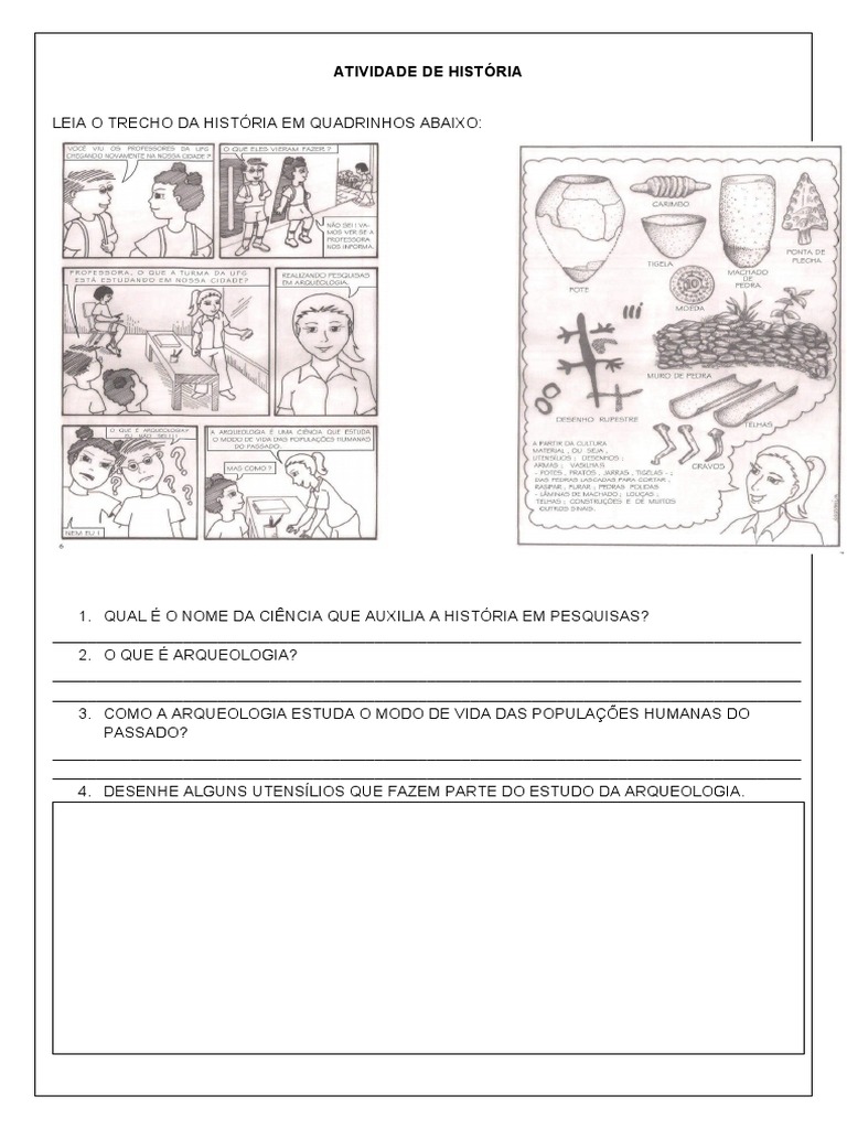 Atividade de História: Uma Introdução à Arqueologia e seu Papel no ...