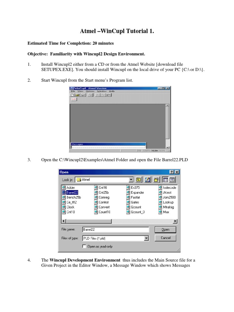 Tutorial WINCUPL | PDF | Computer File | Menu (Computing)