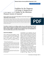 Clinical Practice Guideline For The Diagnosis and Management of Group A Streptococcal Pharyngitis: 2012 Update by The Infectious Diseases Society of America