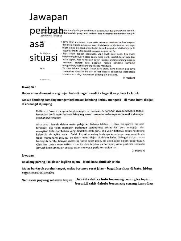 Latihan Peribahasa 2021 Pdf