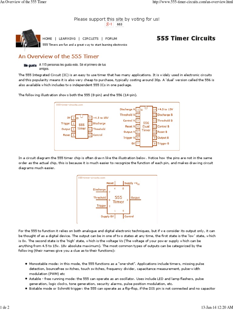 An Overview of The 555 Timer | PDF | Electronic Circuits | Electrical ...