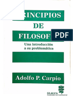 La filosofía práctica kantiana en «Principios de filosofía» por Adolfo Carpio