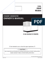 Owner'S Manual: 2.4L 25kW Models