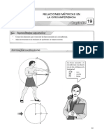 19 Relaciones Metricas en La Circunferencia