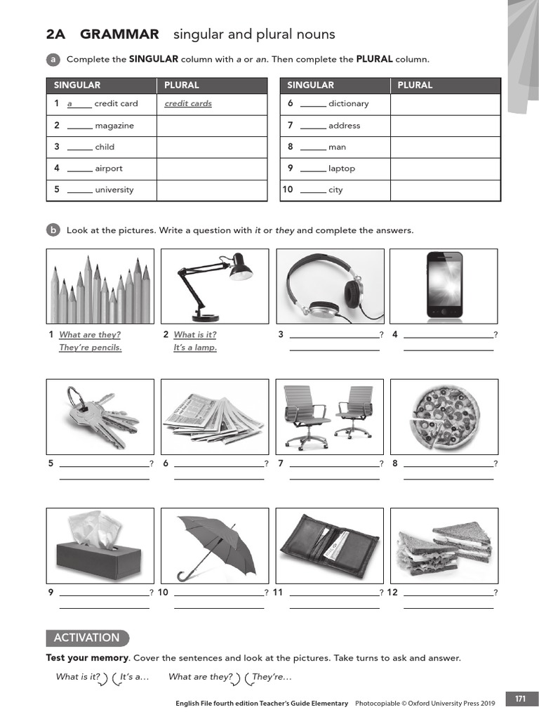 English file 4e elementary tg pcm grammar 2a pdf