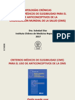 Patologias y Criterios Elegibilidad OMS 2017  - - 
