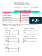 11º Final - Prueba Sumativa de Química