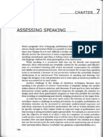 Chapter 7 - Assessing Speaking