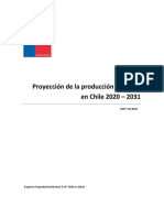 Proyección Producción Cobre 2020-2031