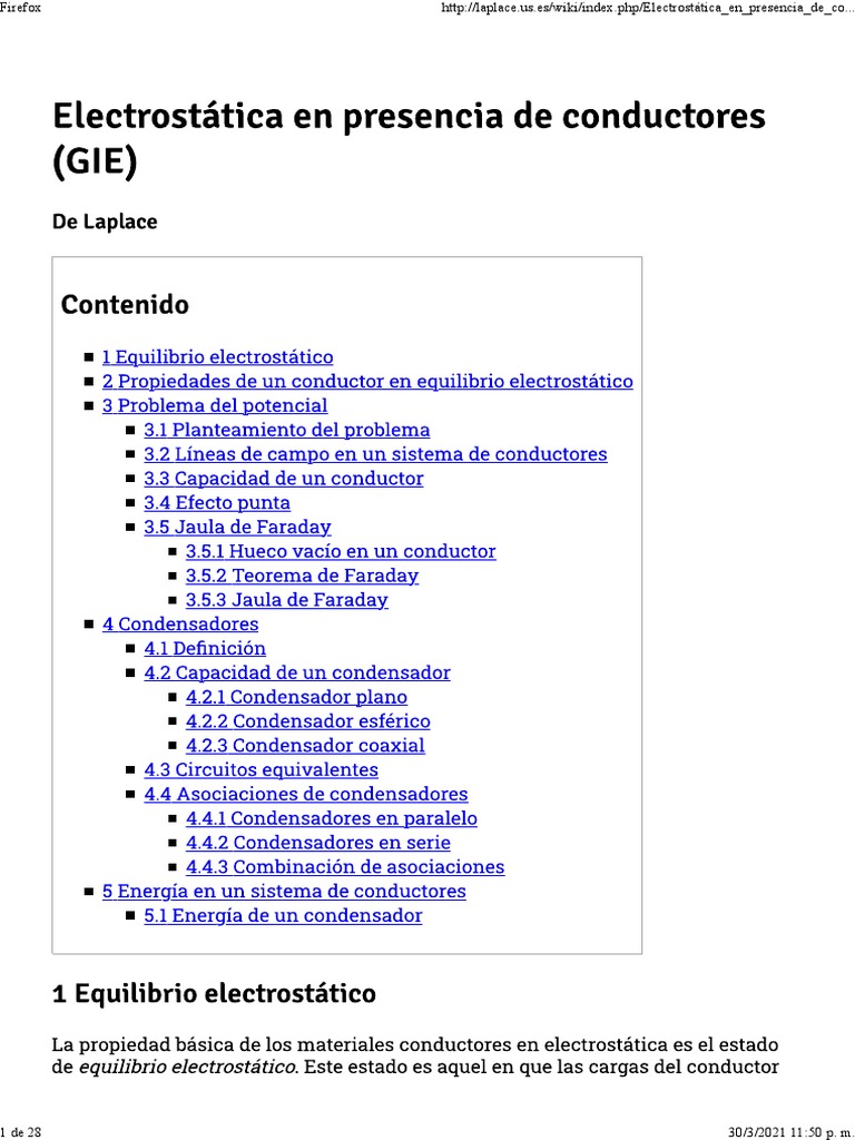 Electroestática en Condiciones Específicas | PDF