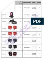 Restraint accessories unit price list