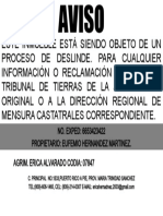 AVISO Del Levantamiento de Deslinde