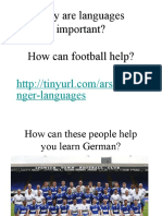 Why Are Languages Important? How Can Football Help?