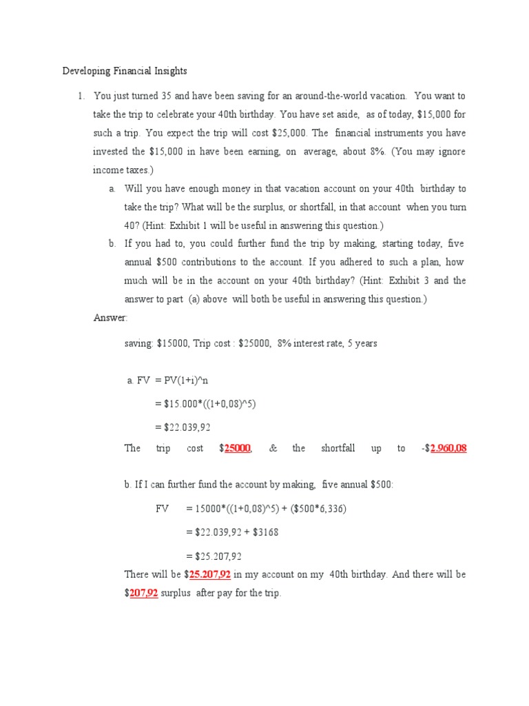 Developing Financial Insights | PDF | Net Present Value | Economies