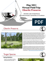 Virtual Field Trip Report To Oberlin Preserve May 2021