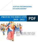 Proyecto Educativo - Pei - 2018 - 2022: Unidad Educativa Fiscomisional "Maria Auxiliadora"