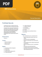 Fortigate Security: Course Description