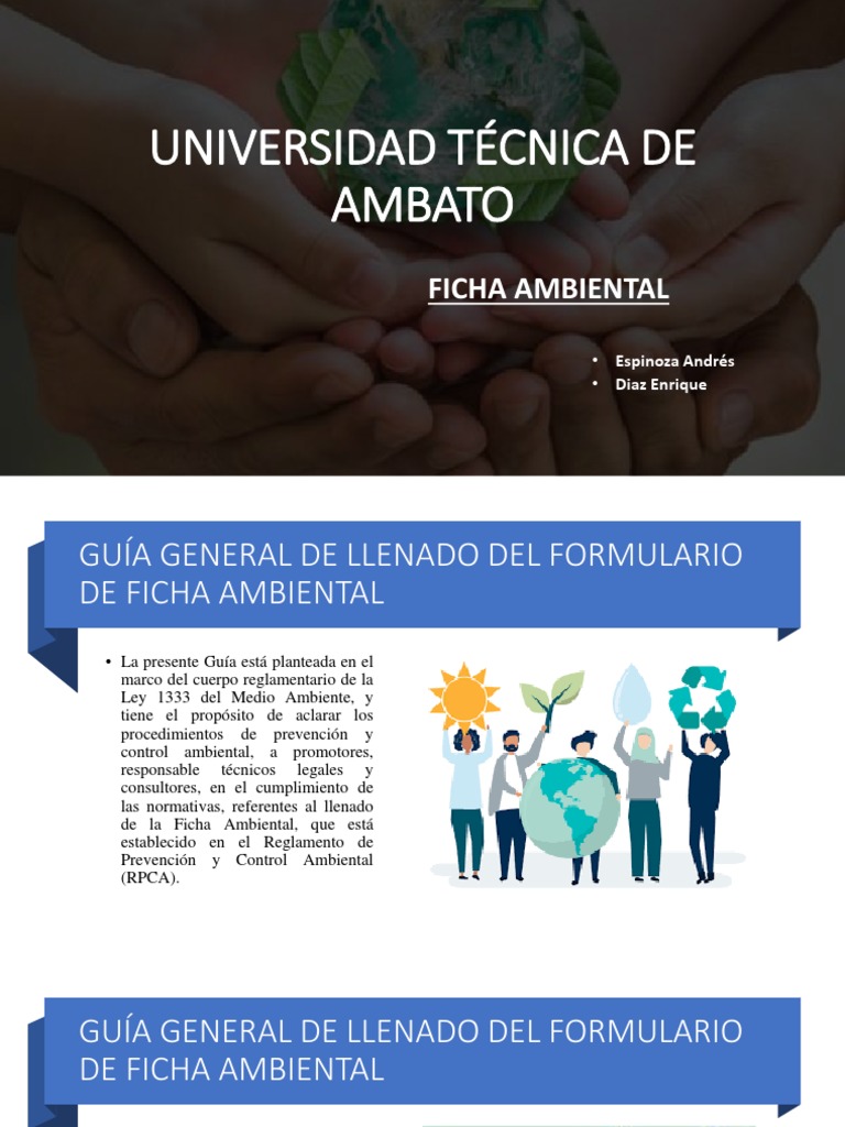 Guía para Llenar Ficha Ambiental | PDF | Evaluación de impacto ...
